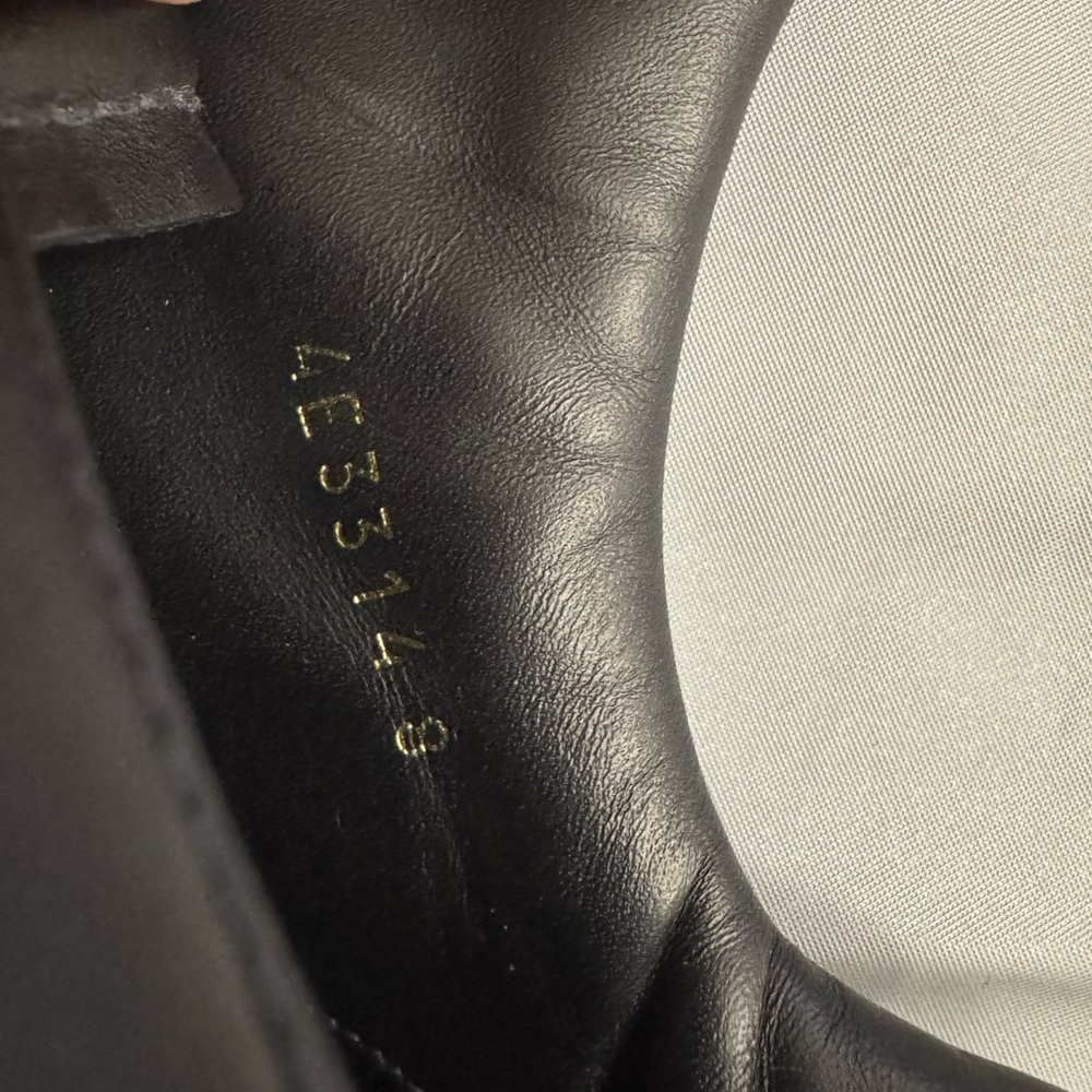 Prada Black Leather Low-Top Sneakers with Cream Sole - Picture 8 of 10